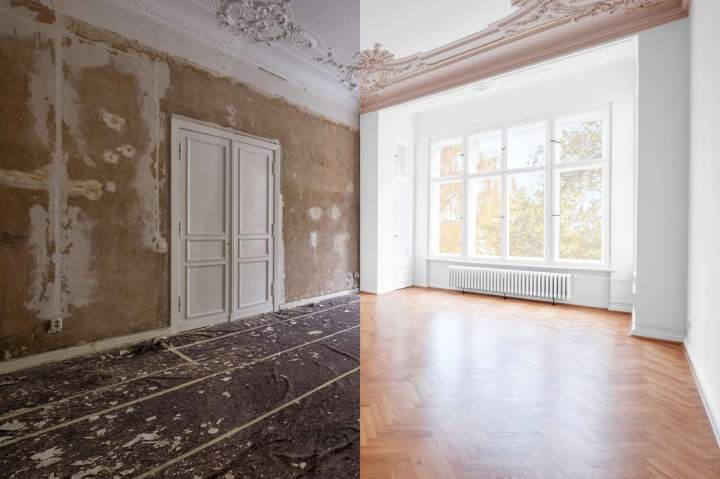 Avant/après projet rénovation Québec